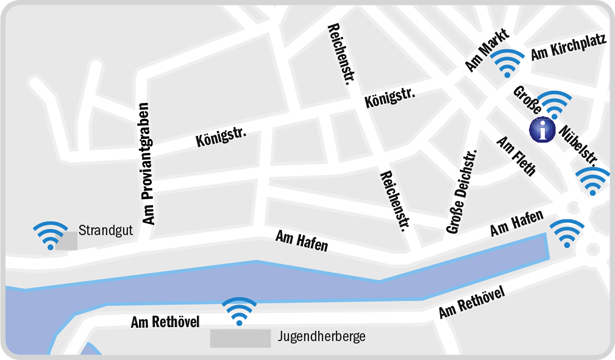 Hotspot Stadtplan / Map of Hotspots