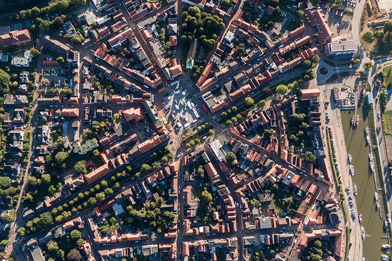 Luftbild Glückstadt © MakS, Borowiakziehe Luftbild Glückstadt © MakS, Borowiakziehe